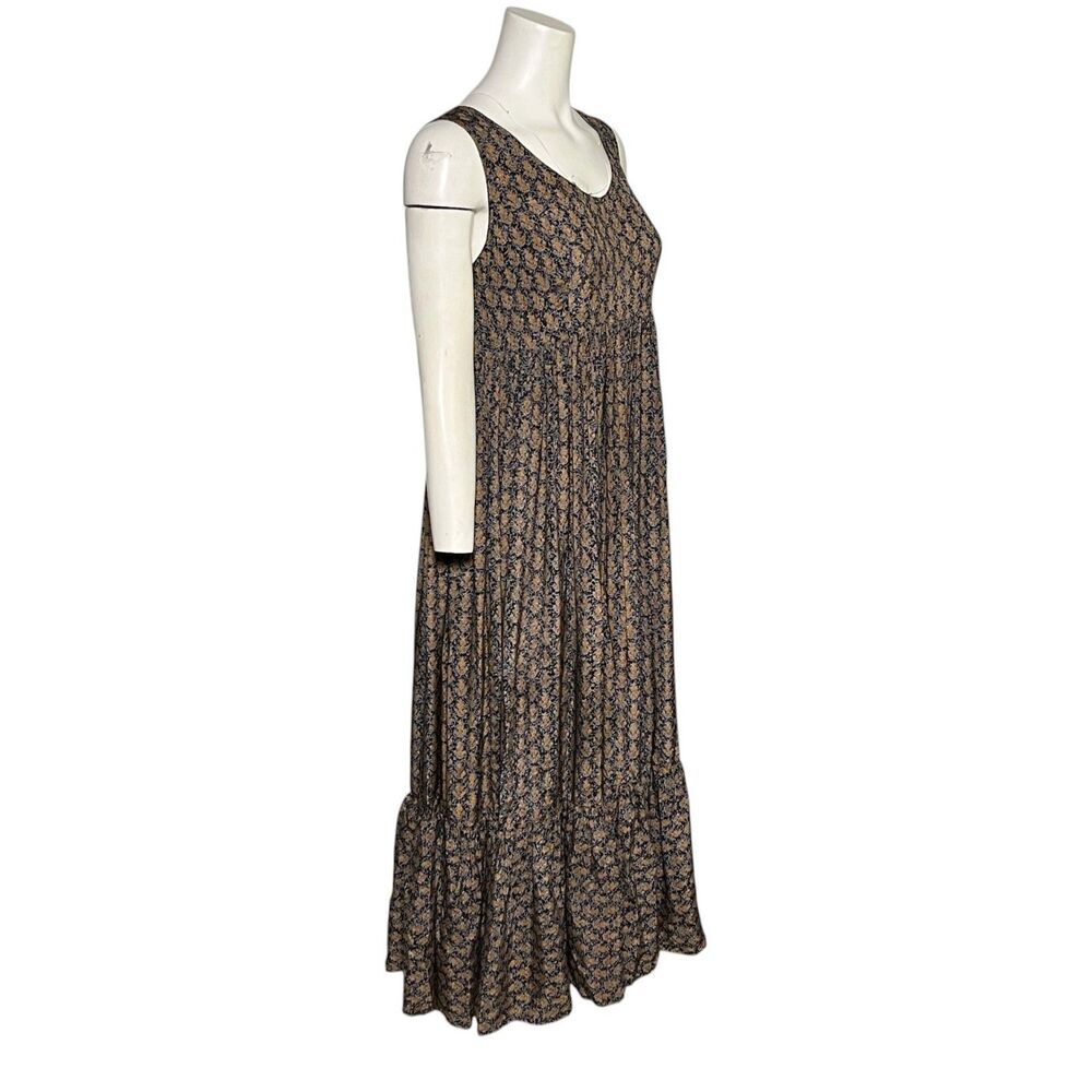 Laura Ashley Vintage 80s Prairie Floral Maxi Dress Rayon Cottagecore UK 12 US 8 - Picture 4 of 9